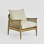 Luberon Armchair Oak & Rattan W/Linen Blend Cushions