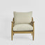 Luberon Armchair Oak & Rattan W/Linen Blend Cushions