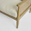 Luberon 2 Seat Oak & Rattan Sofa W/Linen Blend Cushions