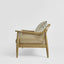 Luberon 2 Seat Oak & Rattan Sofa W/Linen Blend Cushions