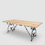 Avignon Dining Table Forged Iron & Ebonized Pinewood