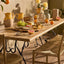 Avignon Dining Table Forged Iron & Ebonized Pinewood