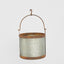 Set of 3 Bucket Planters Zinc