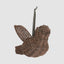 Rattan Peace Dove Ornament Chocolate Brown
