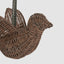 Rattan Peace Dove Ornament Chocolate Brown