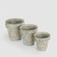 Parterre Round Zinc Planters Set of 3