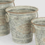 Parterre Round Zinc Planters Set of 3
