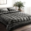 Giselle Bedding Faux Mink Quilt Queen Size Charcoal