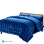 Giselle Bedding Faux Mink Quilt Blue King