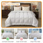 Giselle Bedding Wool Quilt 500GSM Thick Double Winter Doona Baffle Box Construction 100% Wool Filling