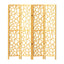 Artiss 4 Panel Room Divider Screen 162x170cm Clover Natural