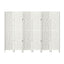 Artiss 6 Panel Room Divider Screen 244x170cm Clover White
