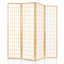 Artiss 4 Panel Room Divider Screen 174x179cm Natural
