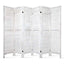 Artiss 6 Panel Room Divider Screen 245x170cm Louver White