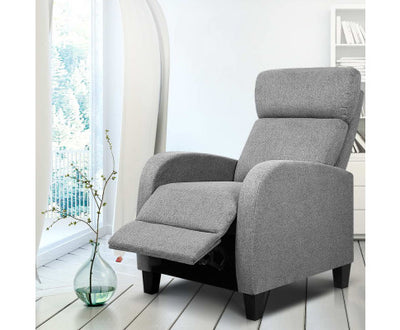 Artiss Fabric Reclining Armchair - Grey