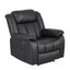 Manual Massage Recliner Chair for Living Room, Leather Sofa Lounge Reclining Chair with 2 USB Port, 160Ã‚Â° Recline Reading Chair with 20CM Wide Armrests, 8 Point Vibration & Lumbar Heat, Black