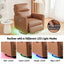 Swivel Recliner Chair Leather Rocking Reclining SofaÃƒÂ¢Ã¢â€šÂ¬Ã¢â‚¬Â¹ with Charging Ports LED Brown