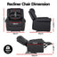 Leather Manual Recliner Chair with USB Charge Port, Overstuffed Armchair Sofa for Living Room and Nursery, Asjustable Theater Reclining Lounge with Comfortable Wide Seat, 150kg Capacity, Black