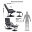 Recliner with Ottoman 360-Degree Swivel Recliner Chair and Ottoman Set PU Leather Black