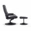 Recliner with Ottoman 360-Degree Swivel Recliner Chair and Ottoman Set PU Leather Black