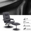 Recliner with Ottoman 360-Degree Swivel Recliner Chair and Ottoman Set PU Leather Black