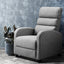 Recliner Armchair Grey Fabric Bolivia