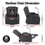 Power Lift Recliner Chair with Massage and Heat for Elderly, Electric Sofa Reclining Chair with USB and Phone Holder, PU Leather Comfy Armchair for Living Room, 2 Cup Holder & 4 Pockets, Black