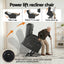 Power Lift Recliner Chair with Massage and Heat for Elderly, Electric Sofa Reclining Chair with USB and Phone Holder, PU Leather Comfy Armchair for Living Room, 2 Cup Holder & 4 Pockets, Black