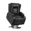 Power Lift Recliner Chair with Massage and Heat for Elderly, Electric Sofa Reclining Chair with USB and Phone Holder, PU Leather Comfy Armchair for Living Room, 2 Cup Holder & 4 Pockets, Black