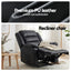 Artiss Manual Recliner Chair Leather Reclining Sofa with 16color Led Black