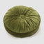 Petal 45cm Round Velvet Cushion Dark Green