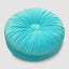 Petal 45cm Round Velvet Cushion Turquoise
