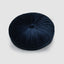Petal 45cm Round Velvet Cushion Black