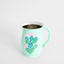 Prickly Pear Cactus Hand Painted Jug Teal