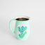 Prickly Pear Cactus Hand Painted Jug Teal