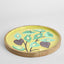 Peace Lily Hand Painted Enamel Tray Yellow