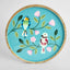 Rosella Hand Painted Enamel Tray Turquoise