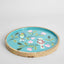 Rosella Hand Painted Enamel Tray Turquoise