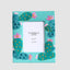 Prickly Pear Cactus 5 x 7" Embroidered Photoframe Teal
