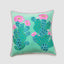 Prickly Pear Cactus 50 x 50cm Embroidered Cushion Teal
