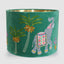 Elephants 40cm Drum Shade Green