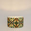 Mosaic Cottom Drum Shade Turquoise Multi - Pack of 4