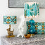 Mosaic Cottom Drum Shade Turquoise Multi - Pack of 4