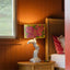 Pink Frangpani Drum Shade 40x25cm Yellow