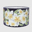 White Frangpani Drum Shade 40x25cm Plum