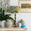 Sunflower Drum Shade 40x25cm Aqua