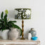 White Lotus Drum Shade 40x25cm Green