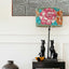 Peony Abstract Drum Shade 40x25cm Sage