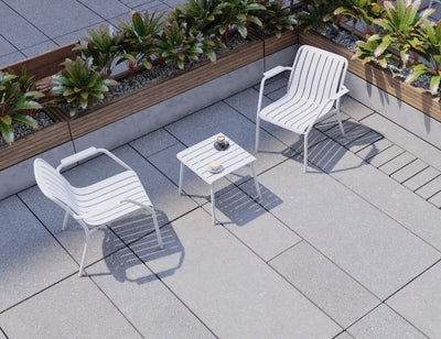 Roku Outdoor Lounge Chair in Matt White