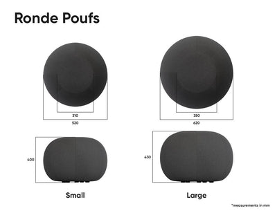 Ronde Pouf in Cloud Grey - Small